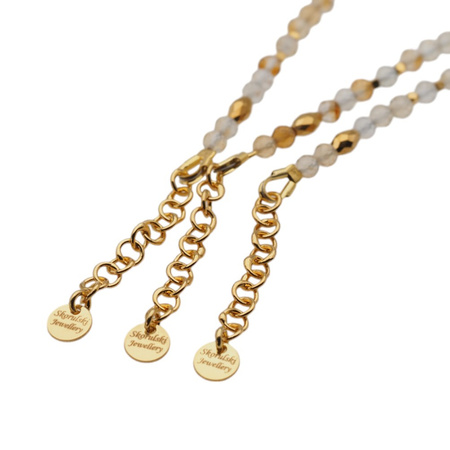 Bransoletka - Muszla, Cytryn, Hematyt złoty i srebro złocone