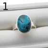 Pierścionek regulowany - Chryzokola owalna w srebrze