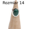 Pierścionek regulowany z owalnym Malachitem w srebrze.