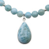 Naszyjnik z zawieszką - Larimar i srebro