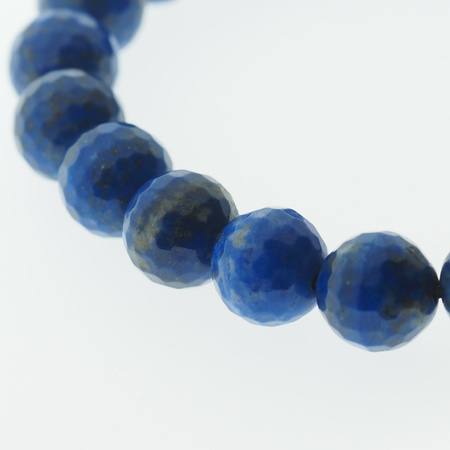 Bransoletka 19 cm - Lapis Lazuli fasetowane kulki 9mm
