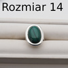 Pierścionek regulowany z owalnym Malachitem w srebrze.