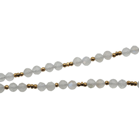 Naszyjnik z Kamieniem Księżycowym – ręcznie wykonany, srebro pozłacane 925