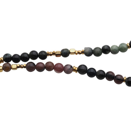 Naszyjnik długi - Turmalin i srebro złocone