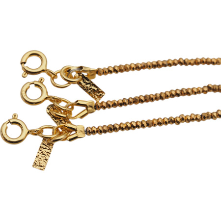 Bransoletka urodzeniowa lipiec - rubin złoty hematyt i srebro złocone