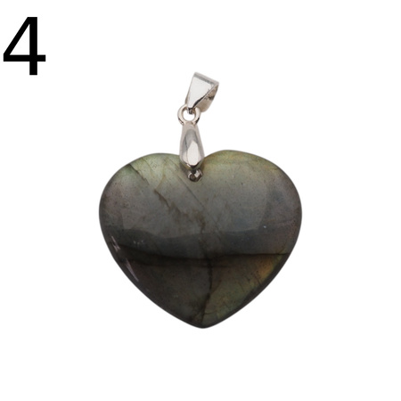 Zawieszka - Labradoryt serce w srebrze