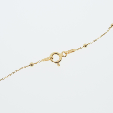 Naszyjnik z kryształkiem na łańcuszku - srebro złocone