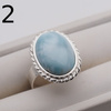 Pierścionek regulowany - owalny Larimar w srebrze