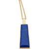 Naszyjnik srebrny złocony - Lapisem Lazuli trapez