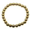 Bransoletka na gumce - Hematyt złoty kulki 8 mm