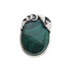 Pierścionek regulowany z owalnym Malachitem w srebrze oksydowanym