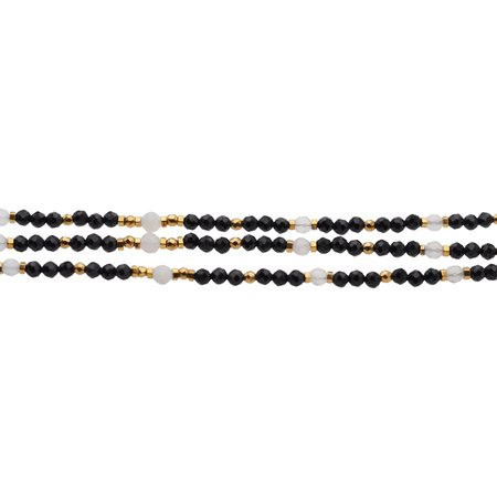 Bransoletka znak zodiaku rak - mix kamieni i srebro złocone