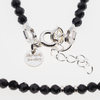 Naszyjnik regulowany - Turmalin czarny fasetowane kulki i srebro