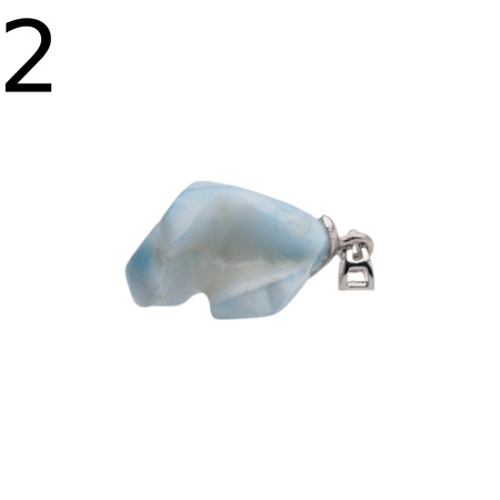 Zawieszka - larimar samorodek w srebrze