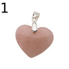 Zawieszka - Kwarc Różowy serce w srebrze