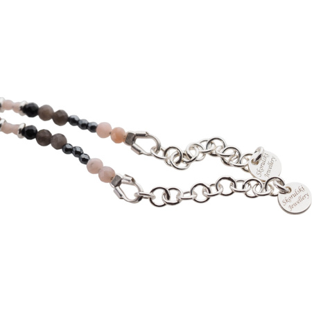 Bransoletka znak zodiaku skorpion - mix kamieni i srebro