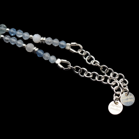 Bransoletka znak zodiaku ryby - mix kamieni i srebro