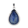 Zawieszka - kyanit łza i srebro rodowane