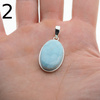 Zawieszka - larimar owalny w srebrze