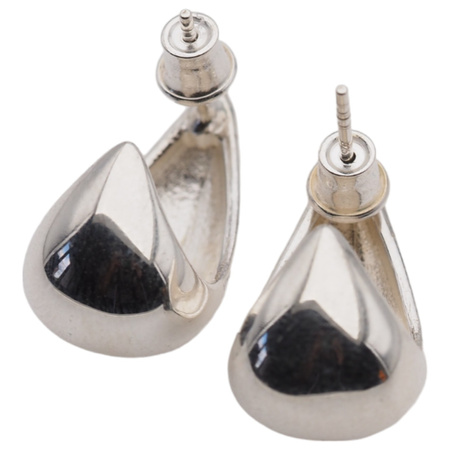 Kolczyki sztyfty krople - srebro