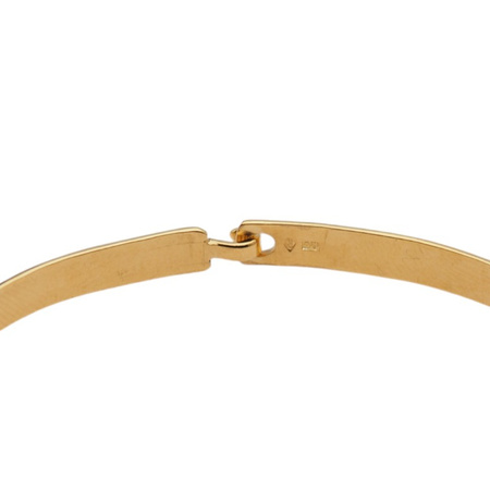 Bransoletka sztywna - młotkowane srebro złocone