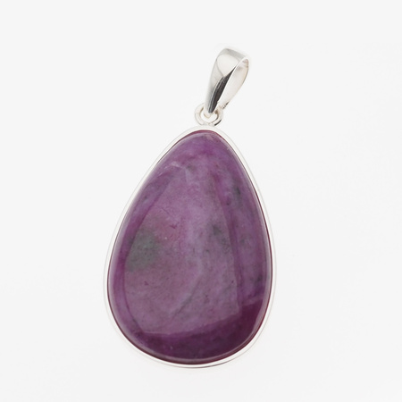 Zawieszka - Rubin łza w srebrze