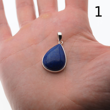 Zawieszka srebrna z Lapisem Lazuli - łza