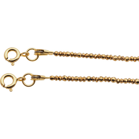 Bransoletka -złoty Hematyt, Spinel i srebro złocone