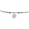 Naszyjnik - Kryształ Górski, hematyt, serce i srebro