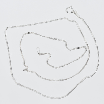 Łańcuszek srebrny pancerka - 45 lub 50 cm