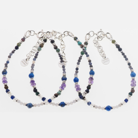 Bransoletka znak zodiaku strzelec - mix kamieni i srebro