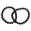 Bransoletka - Turmalin czarny fasetowane kulki 8mm