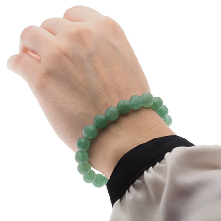 Bransoletka 18 cm – Awenturyn, kulki 8,5 mm, na gumce silikonowej