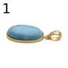 Zawieszka - larimar owalny w srebrze złoconym