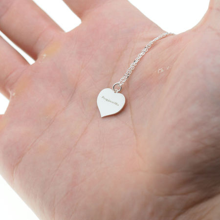 Naszyjnik serce z napisem -  srebro