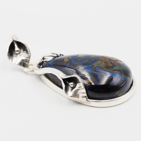 Zawieszka z Azurytem w srebrze oksydowanym