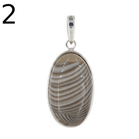 Zawieszka srebrna z Krzemieniem Pasiastym