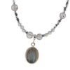 Naszyjnik z zawieszką - Labradoryt i srebro