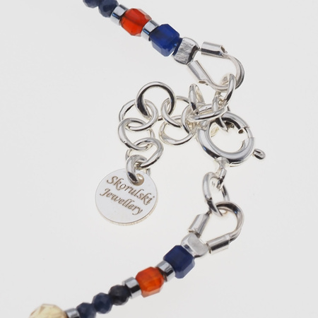 Bransoletka znak zodiaku panna - mix kamieni i srebro