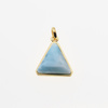 Zawieszka - larimar trójkąt w srebrze złoconym