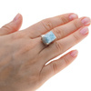 Pierścionek - prostokątny Larimar w srebrze (rozmiar 13)
