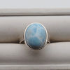 Pierścionek regulowany - owalny Larimar 16x12 mm w srebrze