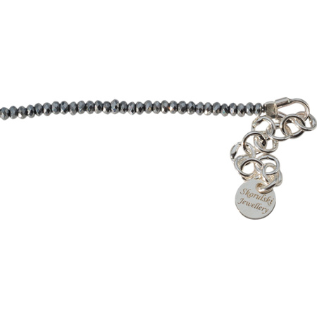 Bransoletka urodzeniowa sierpień - Perydot, hematyt i srebro 