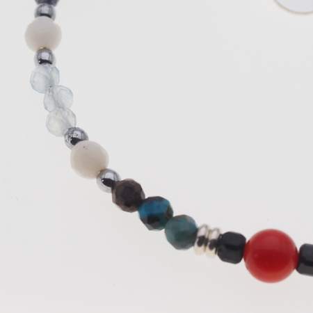 Bransoletka znak zodiaku waga - mix kamieni i srebro