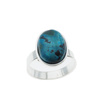Pierścionek regulowany - Chryzokola owalna w srebrze
