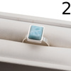 Pierścionek - prostokątny Larimar w srebrze