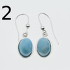Kolczyki - Larimar owalny w srebrze