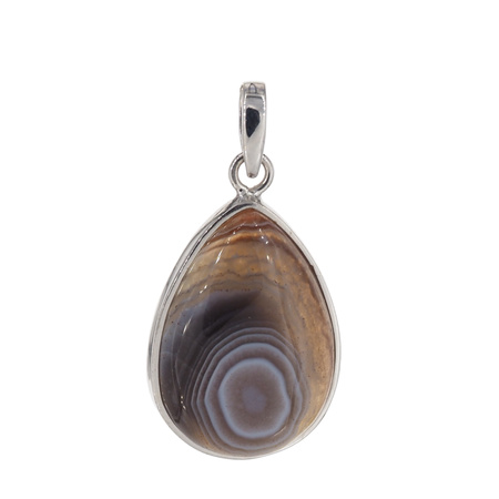 Zawieszka z Agatem Bostwaną w srebrze rodowanym