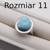 Pierścionek regulowany z owalnym Larimarem w srebrze rodowanym