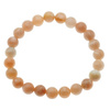 Bransoletka 19 cm na gumce - Kamień Słoneczny kulki 8 mm